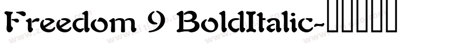 Freedom 9 BoldItalic字体转换